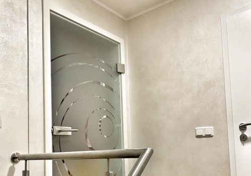 Spachteltechnik Wände in silber