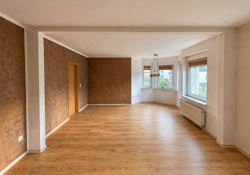 Wohnzimmer Wandspachteltechnik Bodenbelag Designboden